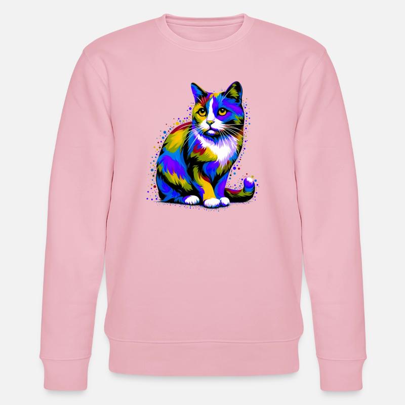 Chat - Sweat bio CHANGER Stanley/Stella Unisexe - rose pâle