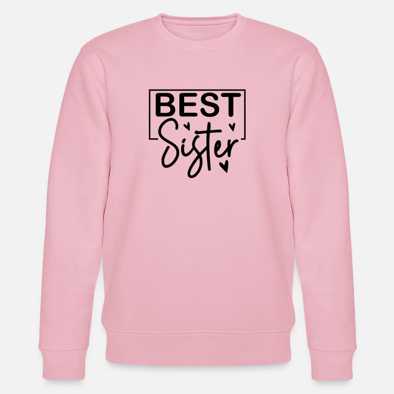 Beste Schwester - Stanley/Stella Unisex Bio-Sweatshirt CHANGER  - Hellrosa