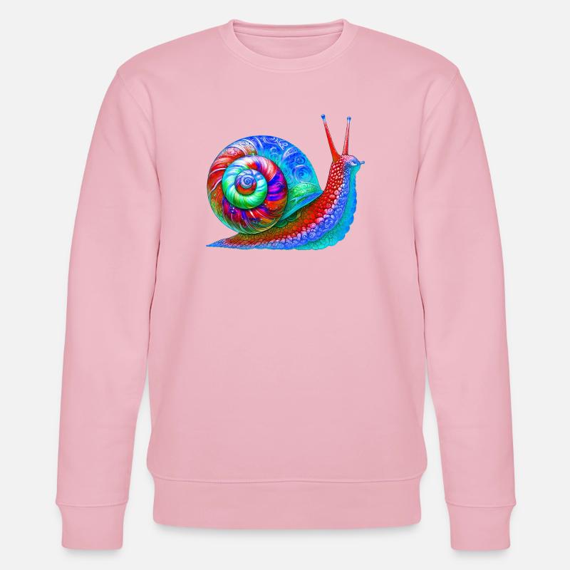 Schnecke - Stanley/Stella Unisex Bio-Sweatshirt CHANGER  - Hellrosa