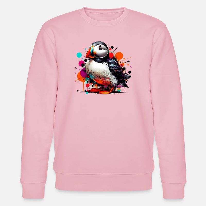 Papageitaucher - Stanley/Stella Unisex Bio-Sweatshirt CHANGER  - Hellrosa