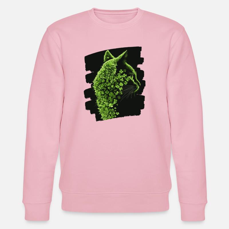 Chat de la Saint-Patrick - Sweat bio CHANGER Stanley/Stella Unisexe - rose pâle