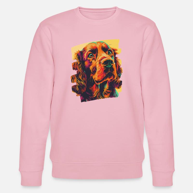 Cocker Spaniel - Sweat bio CHANGER Stanley/Stella Unisexe - rose pâle