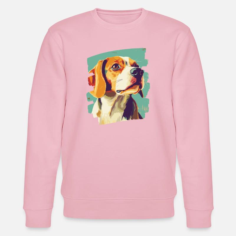 Beagle - Sweat bio CHANGER Stanley/Stella Unisexe - rose pâle
