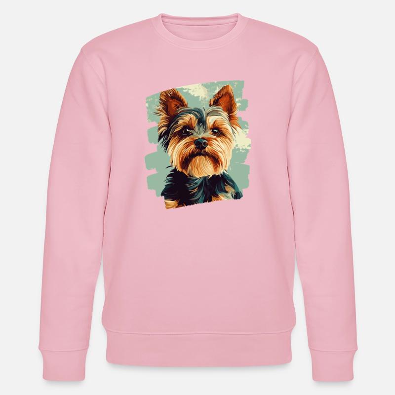 Yorkshire Terrier - Stanley/Stella Unisex Bio-Sweatshirt CHANGER  - Hellrosa