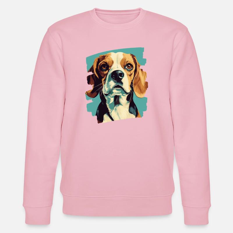 Beagle - Sweat bio CHANGER Stanley/Stella Unisexe - rose pâle