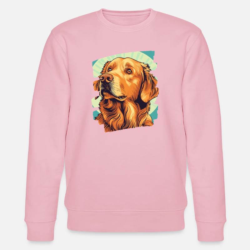 Golden Retriever - Stanley/Stella Unisex Bio-Sweatshirt CHANGER  - Hellrosa