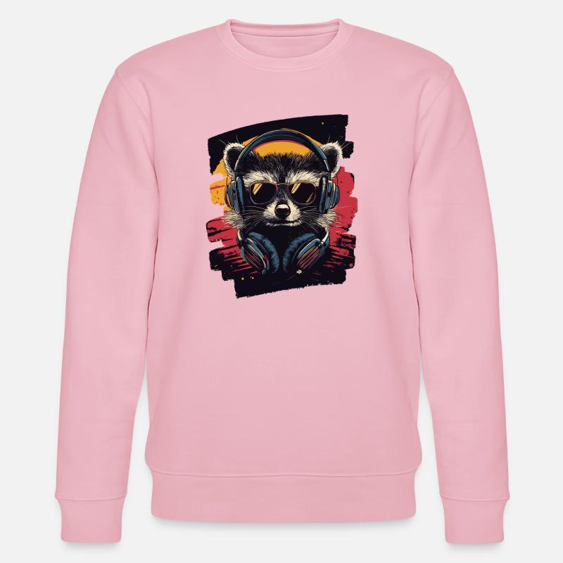 Waschbär - Stanley/Stella Unisex Bio-Sweatshirt CHANGER  - Hellrosa