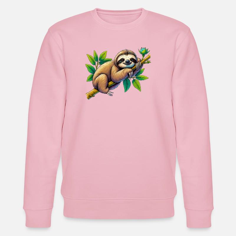 Faultier - Stanley/Stella Unisex Bio-Sweatshirt CHANGER  - Hellrosa