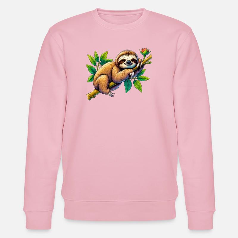 Faultier - Stanley/Stella Unisex Bio-Sweatshirt CHANGER  - Hellrosa