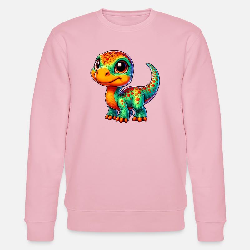 Dinosaurier - Stanley/Stella Unisex Bio-Sweatshirt CHANGER  - Hellrosa