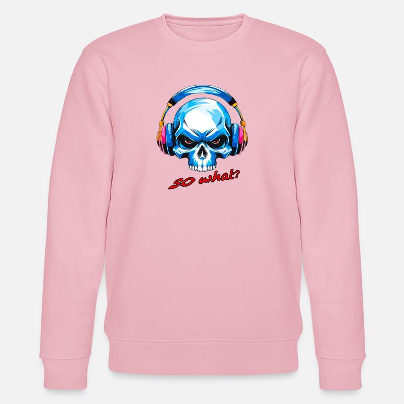Schädel so what - Stanley/Stella Unisex Bio-Sweatshirt CHANGER  - Hellrosa