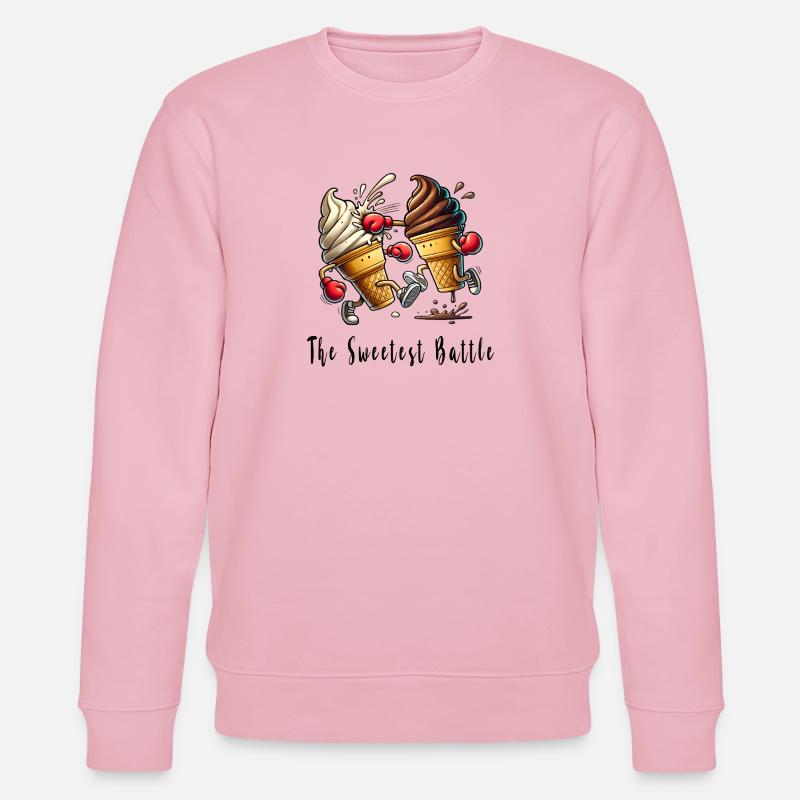 Der süße Wettkampf / Eiscreme - Stanley/Stella Unisex Bio-Sweatshirt CHANGER  - Hellrosa