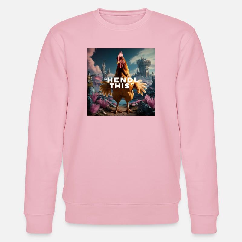Cooles Huhn "Hendl this" - Stanley/Stella Unisex Bio-Sweatshirt CHANGER  - Hellrosa