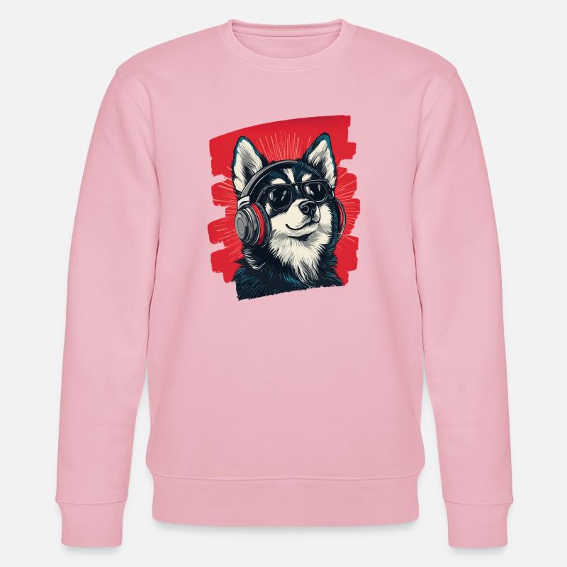 Pomsky - Stanley/Stella Unisex Bio-Sweatshirt CHANGER  - Hellrosa
