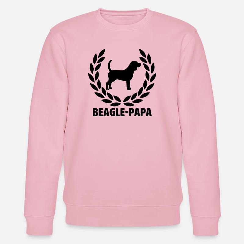 Beagle Papa - Stanley/Stella Unisex Bio-Sweatshirt CHANGER  - Hellrosa