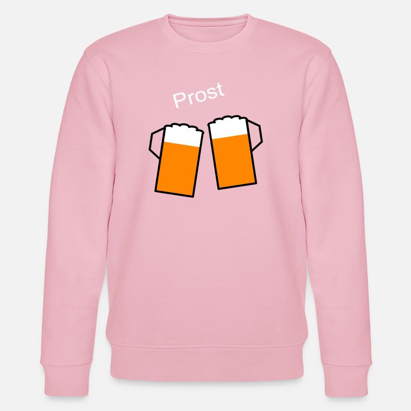 Biergläser Prost Bierglas - Stanley/Stella Unisex Bio-Sweatshirt CHANGER  - Hellrosa