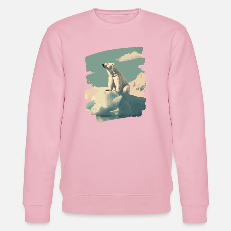 Eisbär - Stanley/Stella Unisex Bio-Sweatshirt CHANGER  - Hellrosa