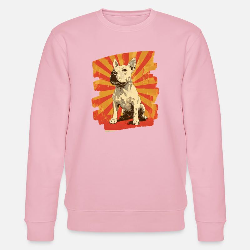 Bullterrier Kampfhund Hunderasse - Stanley/Stella Unisex Bio-Sweatshirt CHANGER  - Hellrosa