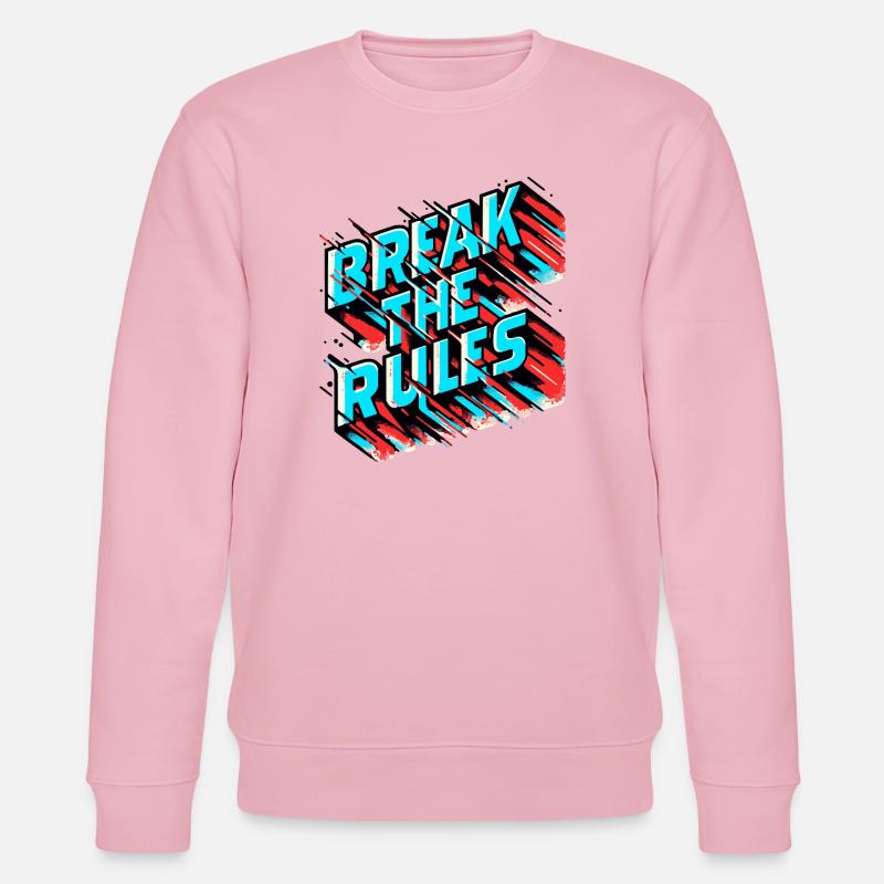 Break the Rules – Glitch Effect - Stanley/Stella Unisex Bio-Sweatshirt CHANGER  - Hellrosa