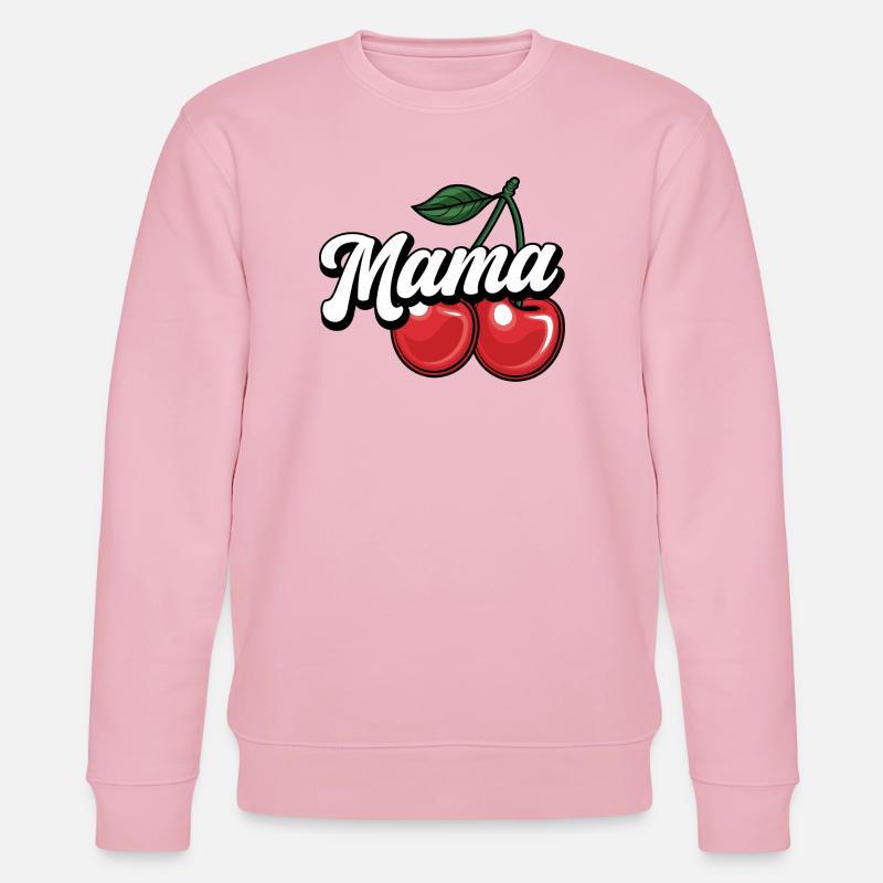 Mama Kirsche – Süßes & Stylisches Mama-Design - Stanley/Stella Unisex Bio-Sweatshirt CHANGER  - Hellrosa