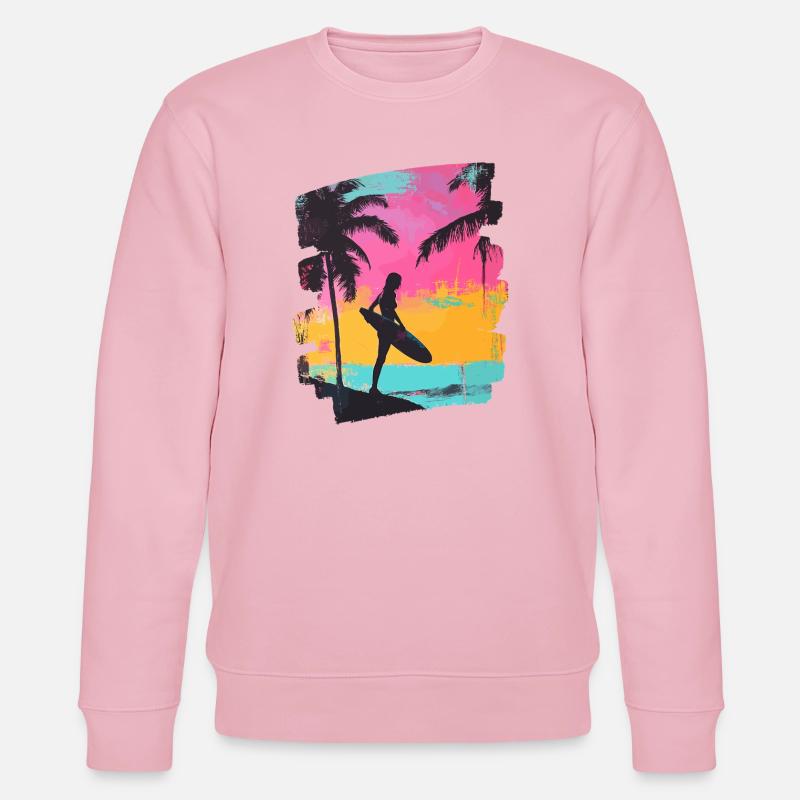 Surfeur Surf Planche de surf Surf - Sweat bio CHANGER Stanley/Stella Unisexe - rose pâle