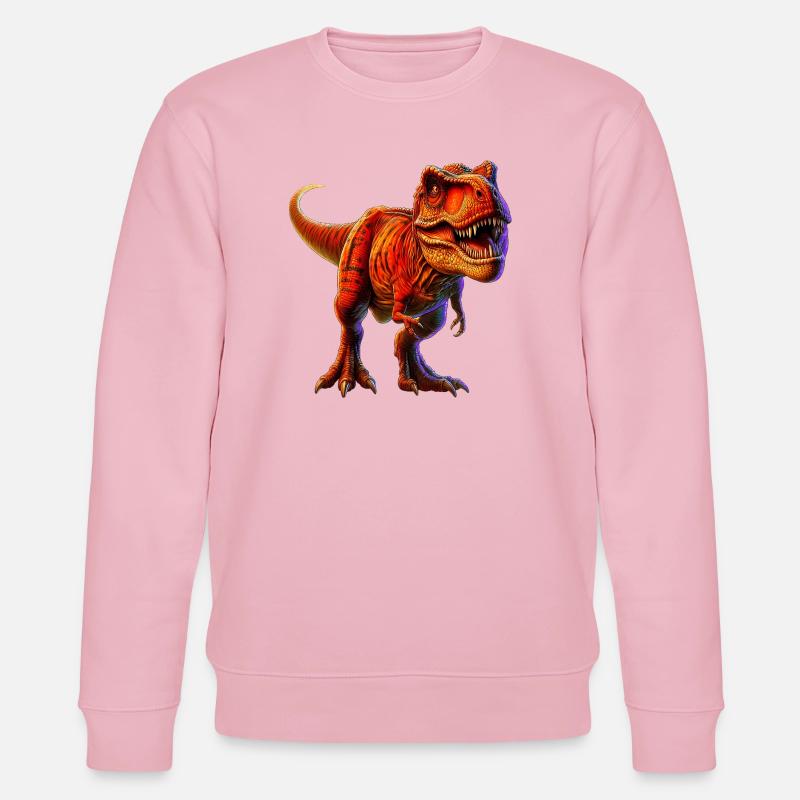Dinosaurier - Stanley/Stella Unisex Bio-Sweatshirt CHANGER  - Hellrosa