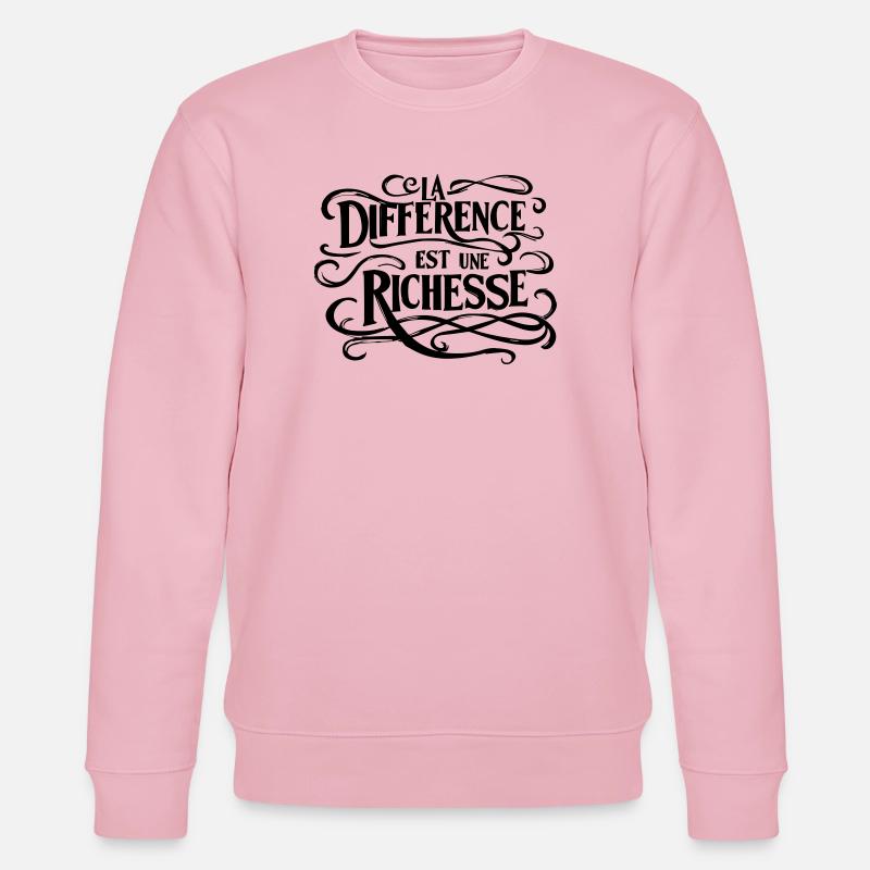 La différence est une richesse  - Sweat bio CHANGER Stanley/Stella Unisexe - rose pâle