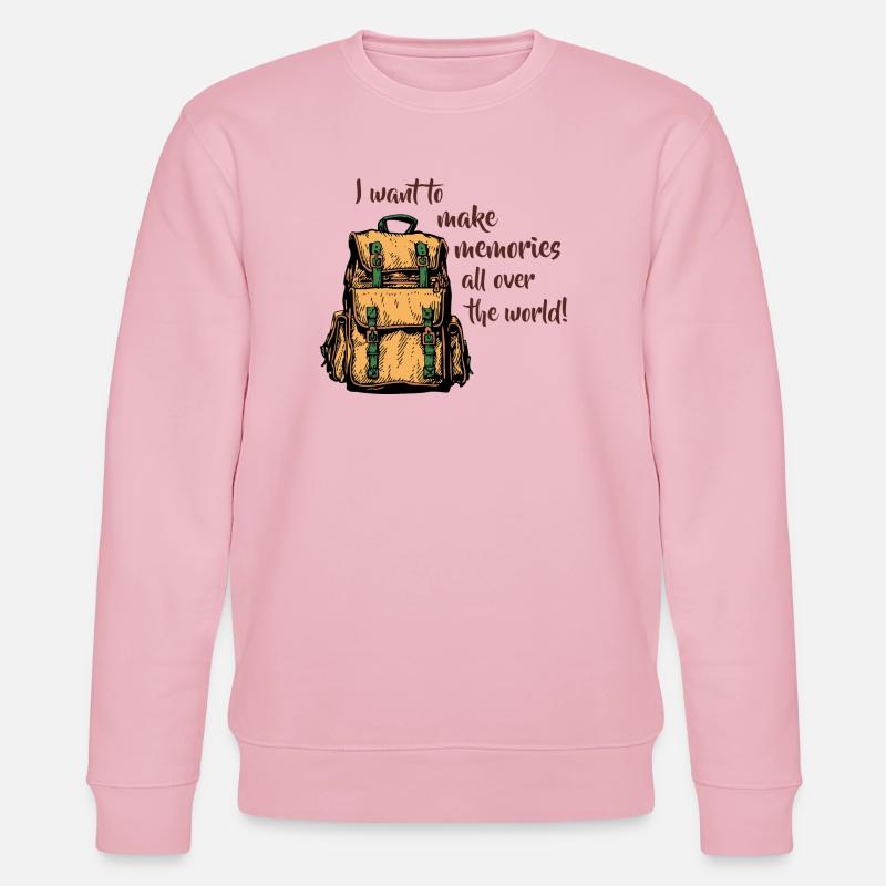 Ich möchte Erinnerungen schaffen - Stanley/Stella Unisex Bio-Sweatshirt CHANGER  - Hellrosa