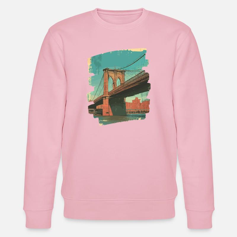 Brooklyn Bridge - Stanley/Stella Unisex Bio-Sweatshirt CHANGER  - Hellrosa