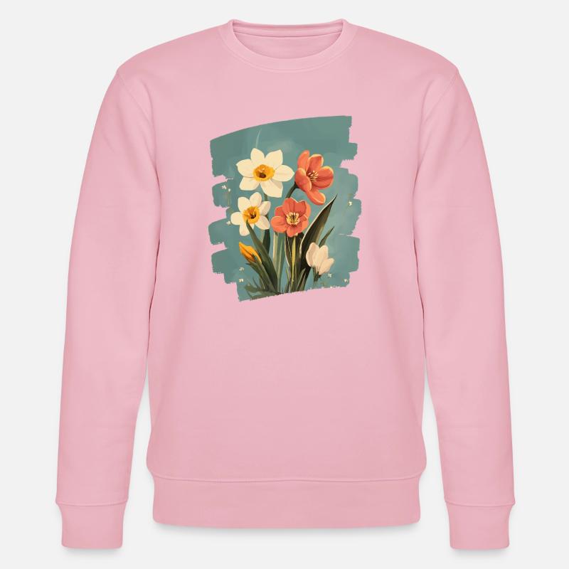 Frühling Frühlingsanfang Blume Blumen - Stanley/Stella Unisex Bio-Sweatshirt CHANGER  - Hellrosa