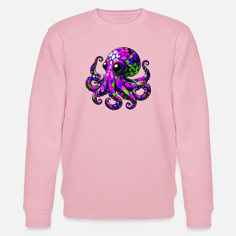 Krake - Stanley/Stella Unisex Bio-Sweatshirt CHANGER  - Hellrosa