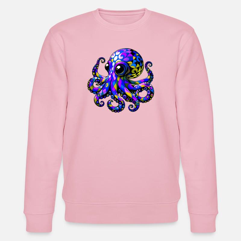 Krake - Stanley/Stella Unisex Bio-Sweatshirt CHANGER  - Hellrosa