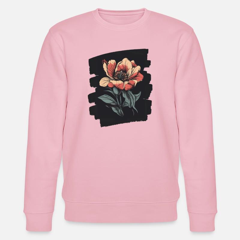 Printemps Printemps Début Fleur Fleurs - Sweat bio CHANGER Stanley/Stella Unisexe - rose pâle