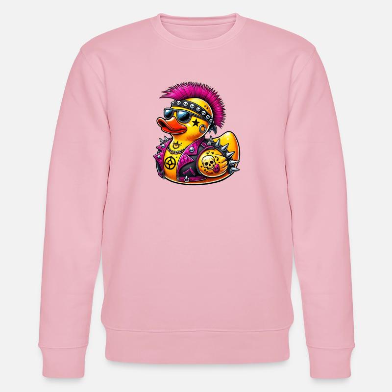 Punk Gummiente - Stanley/Stella Unisex Bio-Sweatshirt CHANGER  - Hellrosa