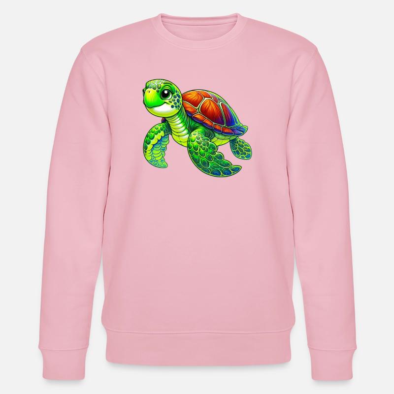 Schildkröte - Stanley/Stella Unisex Bio-Sweatshirt CHANGER  - Hellrosa