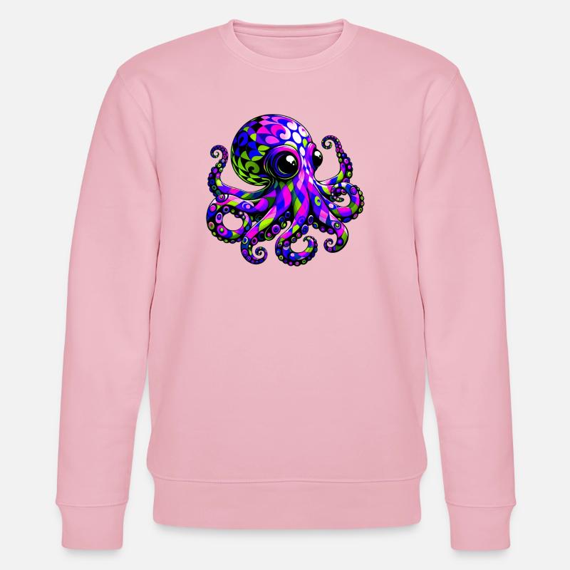 Krake - Stanley/Stella Unisex Bio-Sweatshirt CHANGER  - Hellrosa