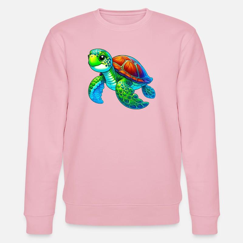 Schildkröte - Stanley/Stella Unisex Bio-Sweatshirt CHANGER  - Hellrosa