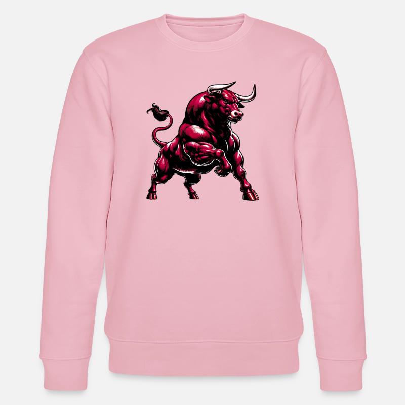 Stier - Stanley/Stella Unisex Bio-Sweatshirt CHANGER  - Hellrosa