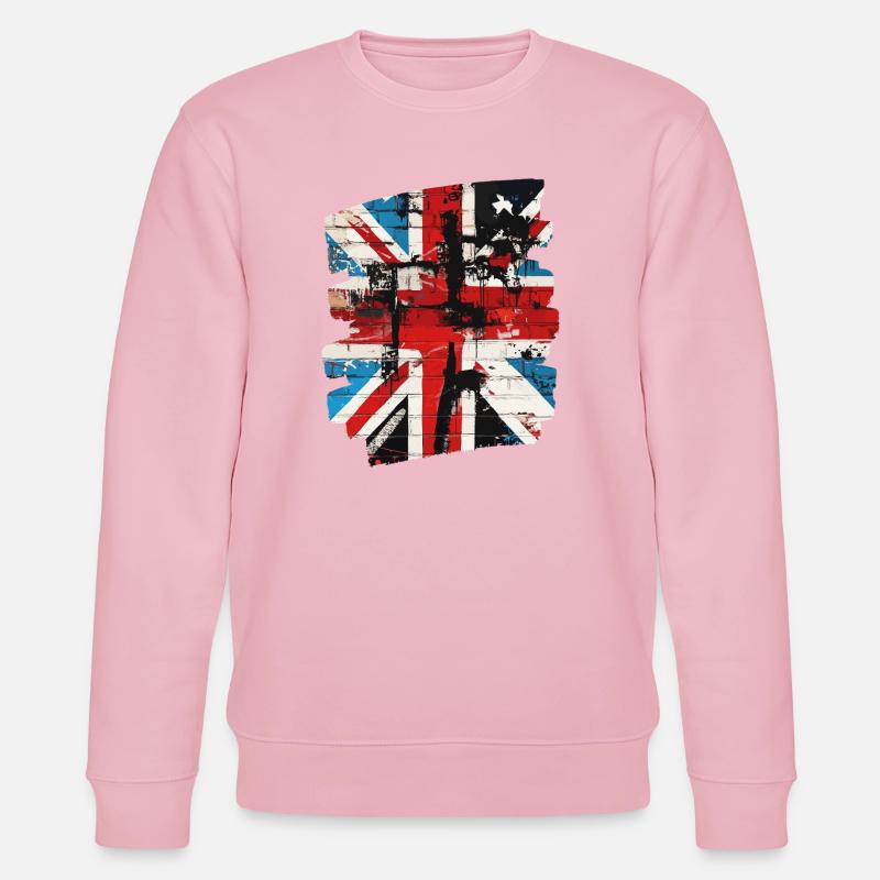 Grossbritannien Flagge England Union Jack - Stanley/Stella Unisex Bio-Sweatshirt CHANGER  - Hellrosa