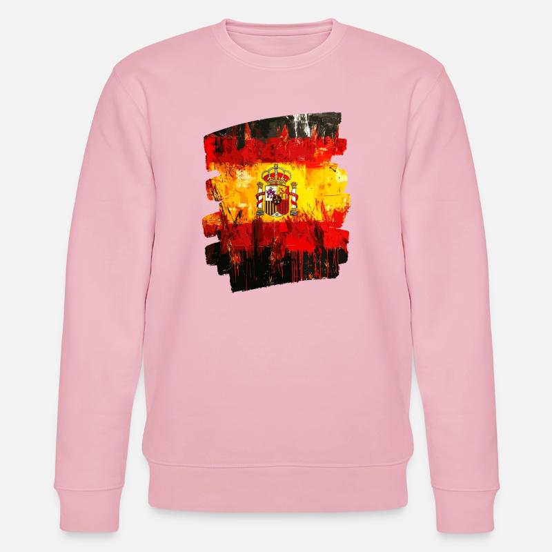 Spanische Flagge Spanien - Stanley/Stella Unisex Bio-Sweatshirt CHANGER  - Hellrosa