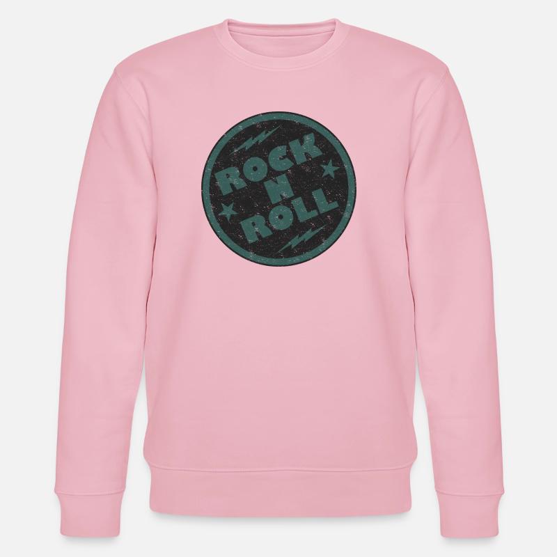 Retro Rock and Roll Abzeichen Design - Stanley/Stella Unisex Bio-Sweatshirt CHANGER  - Hellrosa