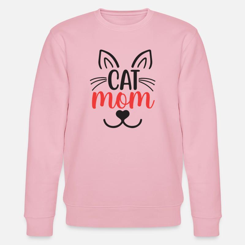 Katze Mama - Stanley/Stella Unisex Bio-Sweatshirt CHANGER  - Hellrosa