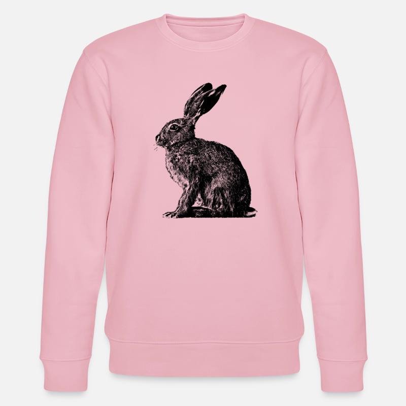 Rabbit / brown hare / Easter bunny ? - Stanley/Stella CHANGER Unisex Organic Sweatshirt - cotton pink