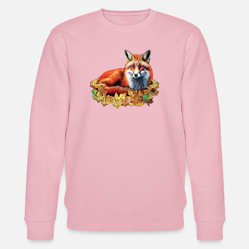 Rotfuchs im Herbst - Stanley/Stella Unisex Bio-Sweatshirt CHANGER  - Hellrosa