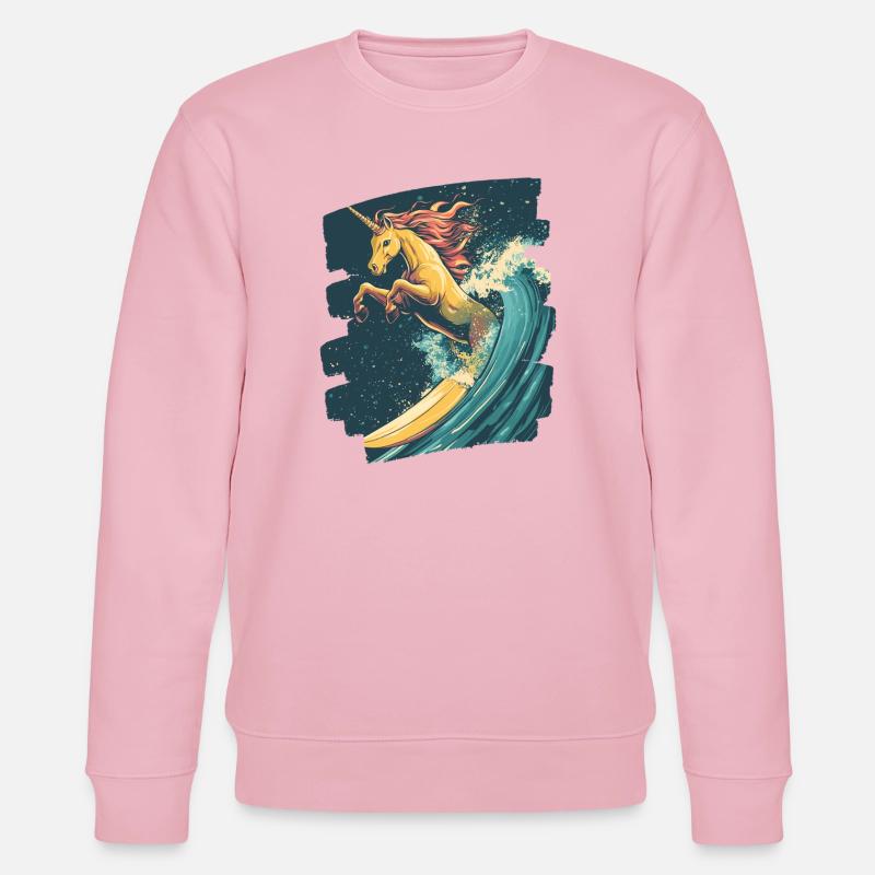 Einhorn - Stanley/Stella Unisex Bio-Sweatshirt CHANGER  - Hellrosa