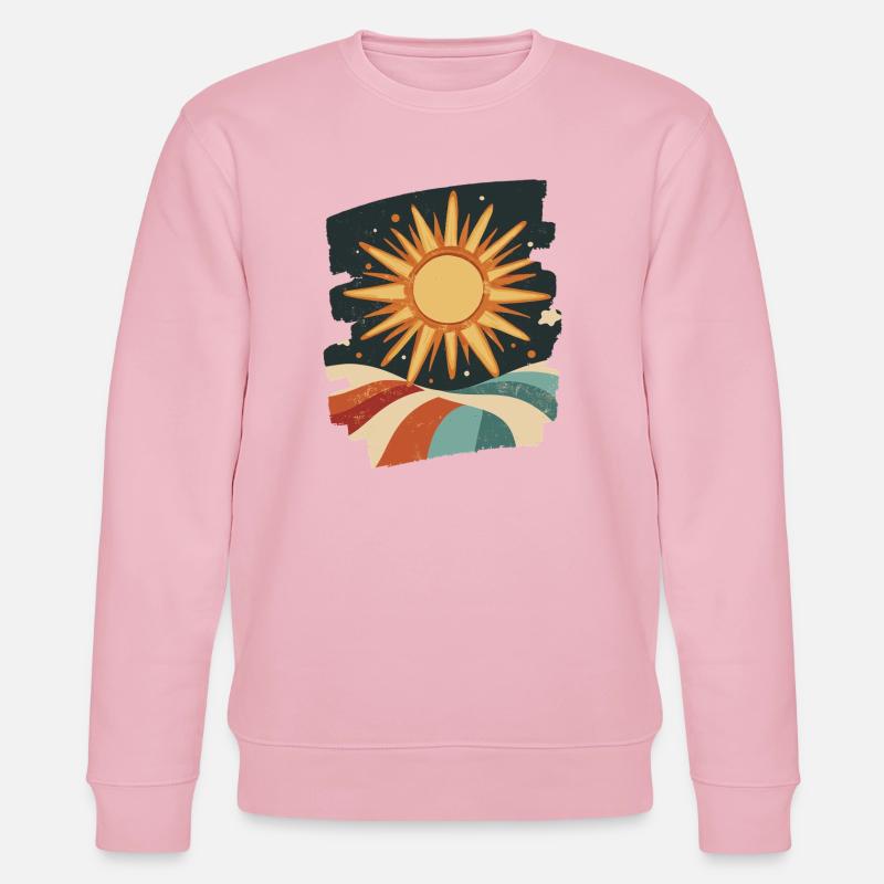 Soleil d’été Coucher de soleil - Sweat bio CHANGER Stanley/Stella Unisexe - rose pâle