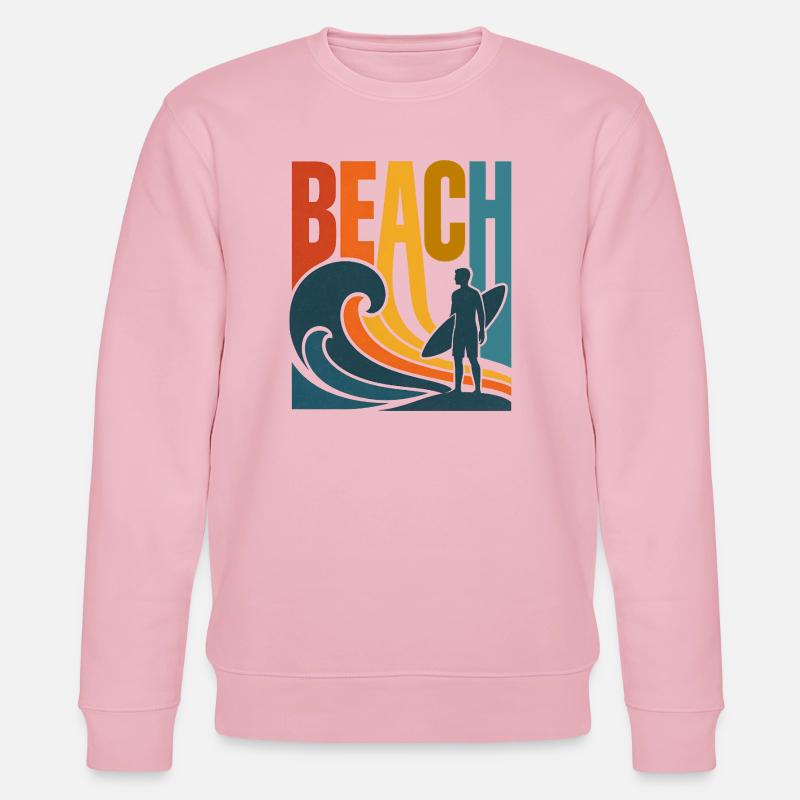 Retro Surfer Beach Vibes - Stanley/Stella Unisex Bio-Sweatshirt CHANGER  - Hellrosa