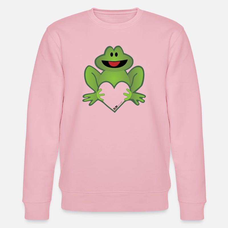 Frosch mit Hirsch - Stanley/Stella Unisex Bio-Sweatshirt CHANGER  - Hellrosa