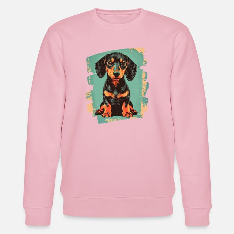 Teckel Dackel - Sweat bio CHANGER Stanley/Stella Unisexe - rose pâle