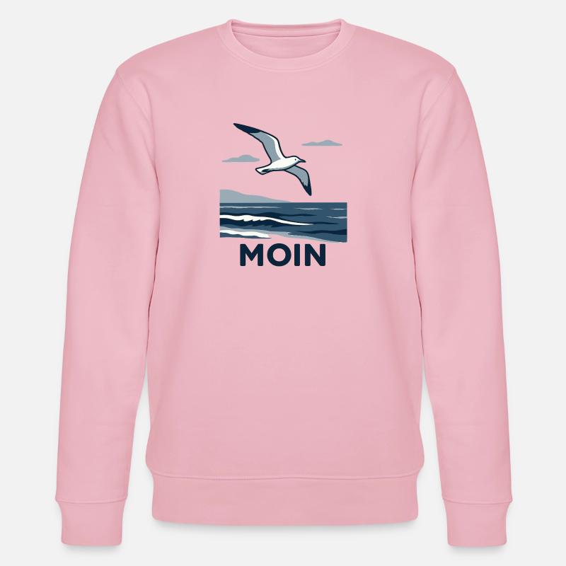 Moin Möwe - Stanley/Stella Unisex Bio-Sweatshirt CHANGER  - Hellrosa